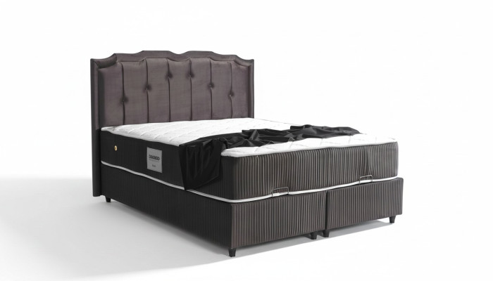 Bett Design Betten Luxus Polster Schlafzimmer Möbel Boxsping Braun 160x200