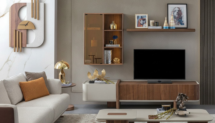 Wohnwand Designer Wohnzimmermöbel Wandschrank Neu Wand Regal