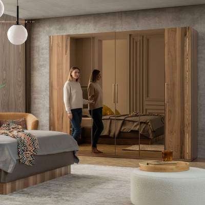 Kleiderschrank Schränke Schrank Design Holz Schlafzimmer Modern Möbel Neu