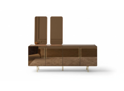 Sideboard mit 2x Spiegel Anrichte Luxus Garnitur Kommode Holz Kommoden Modern