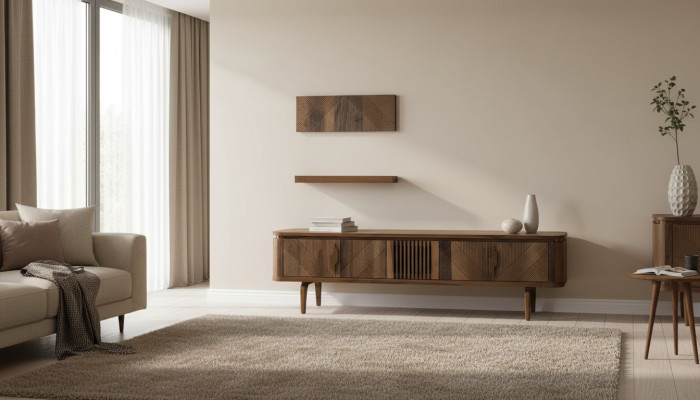 Luxus WohnWand Wohnzimmer Sideboard RTV Regal Wände Schrank Neu Möbel
