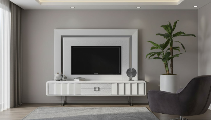 Luxus WohnWand Wohnzimmer TV Rahmen RTV Wände Schrank Modern