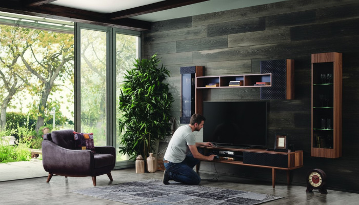 Luxus Wohnwand rtv Lowboard tv Ständer Wohnzimmer Möbel Wandschränke