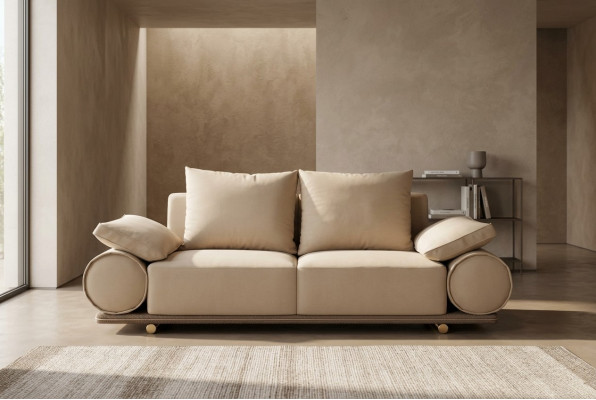 Modern Sofa 3 Sitzer Weiß farbe Designer Polstersofa in Wohnzimmer neu