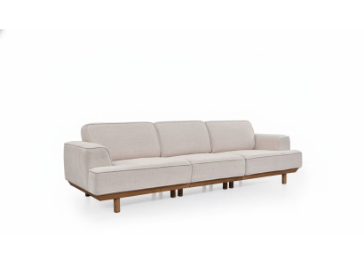 Weißes Polstersofa Wohnzimmer 4-Sitzer Luxuriöse Couch Designer Möbel