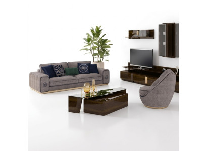 Sofagarnitur Wohnzimmer Komplett 5tlg Sofas Couchen Modern Sessel mit Couchtisch
