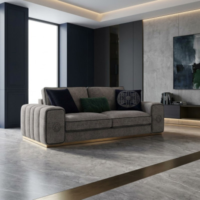 Luxus Couch Polstermöbel Polster Sofa Textil Couchen Wohnzimmer Neu Zweisitzer