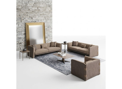 Design Luxus Wohnzimmer 6tlg Garnitur Polstermöbel Einrichtung Dreisitzer Sofas