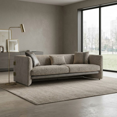 Sofa Dreisitzer Couch Grau Möbel Polstermöbel Wohnzimmer Einrichtung Neu