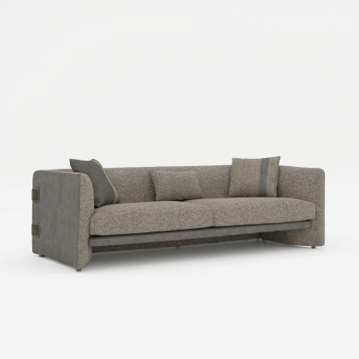 Sofa Dreisitzer Couch Grau Möbel Polstermöbel Wohnzimmer Einrichtung Neu