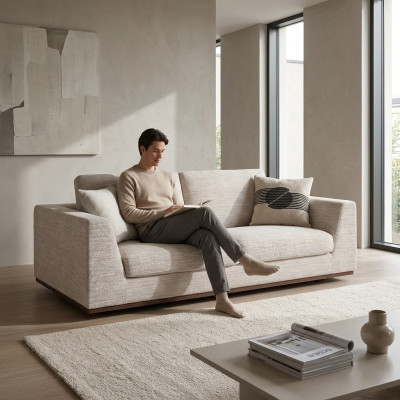 Zweisitzer Sofa Couch Wohnzimmer Einrichtung Design Textil Polstermöbel