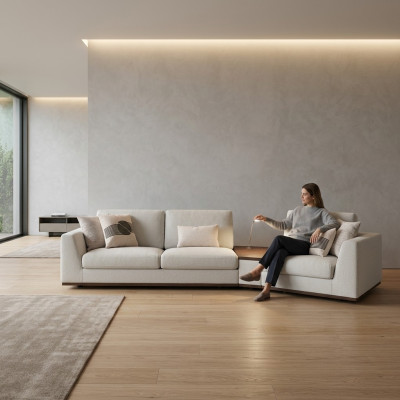 Wohnzimmer Sofa Couch Dreisitzer Einrichtung Polster Textil Design Polstermöbel