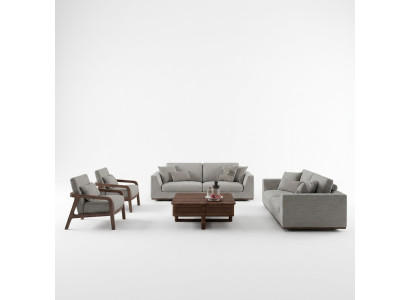 Design Sofa Set 3tlg Zweisitzer Sofa Couch Polstermöbel 2x Sessel Wohnzimmer
