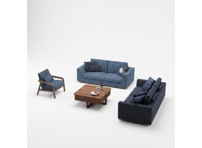 Sofagarnitur Zweisitzer Sofa Couch Sessel Polstersofa Modern Stoffsofa Neu
