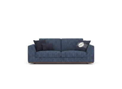 Wohnzimmer Blau Zweisitzer Sofa Couch Modern Design Stoffsofa Textil