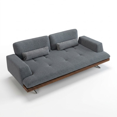 Design Grau Sofa Dreisitzer Couch Wohnzimmer Design Modern Einrichtung
