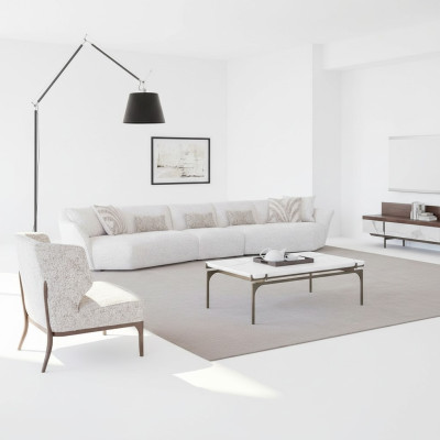 Luxus Set 2tlg Wohnzimmer Sofa Fünfsitzer Textil Sofa Einrichtung Couchtisch