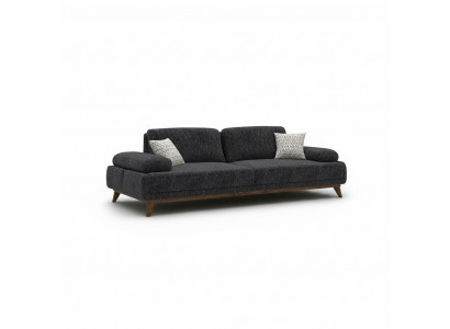 Sofa Zweisitzer Polstermöbel Sitzer Couch Polster Stoff Wohnzimmer Couchen Grau