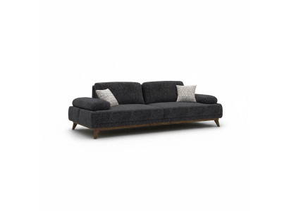 Sofa Zweisitzer Polstermöbel Sitzer Couch Polster Stoff Wohnzimmer Couchen Grau