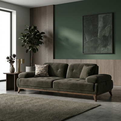 Grau Sofa Zweisitzer Polstermöbel Einrichtung Luxus Wohnzimmer Polster Stoff