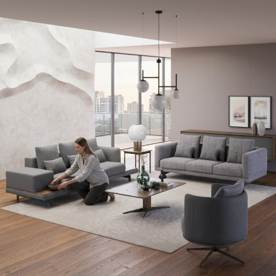 Sofagarnitur Wohnzimmer Modern Garnitur 2x Sofa Dreisitzer Polstermöbel Sessel