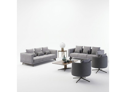 Modern Möbel Wohnzimmer Set 6tlg 2x Sofas Garnitur Luxus 2x Sessel Couchtisch