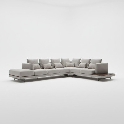 Polstermöbel Grau Sofa Couch L-Form Design Ecksofa Neu Wohnzimmer Couchtisch