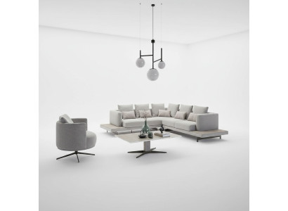 Design Ecksofa L-Form Polstermöbel Luxus Wohnzimmer Couchtisch Einrichtung