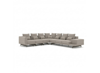 Wohnzimmer Luxus Einrichtung Ecksofa L-Form Polstermöbel Sofa Couch