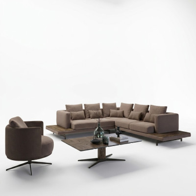 Wohnzimmer Designer Möbel Luxus Garnitur Ecksofa L-Form Einrichtung Couchtisch
