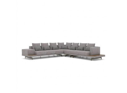 Grau Sofa Couch L-Form Designer Textil Möbel Polstersofa Wohnzimmer Neu