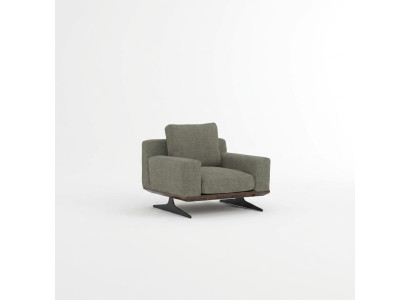 Luxus Designer Sessel Modern Polstersessel Einrichtung GrauTextil Sitz Neu