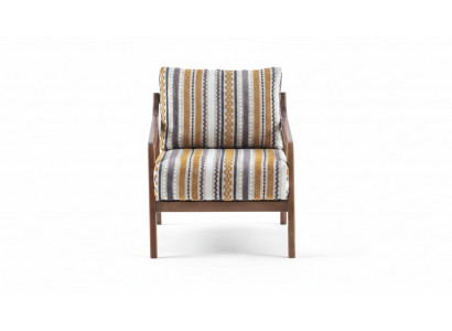  Wohnzimmer Lounge Designer Modern 1-Sitzer Sofa Stoffsofa mit Kissen