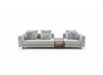 Weißer Viersitzer Modernes Polstersofas Wohnzimmer Designer Couch Neu
