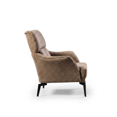 Moderner Beiger Sessel Wohnzimmer 1-Sitzer Luxus Polster Sitzmöbel Neu