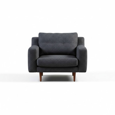 Polster Grauer 1-Sitzer Wohnzimmer Möbel Stilvoller Sessel Moderner Sitz
