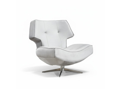 Sessel Weiß Modern Luxus Design Wohnzimmer 1-Sitzer Textil Material