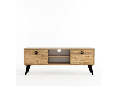 Braun Wohnzimmer TV-Lowboard Sideboard RTV Modern Design Rechteck Form