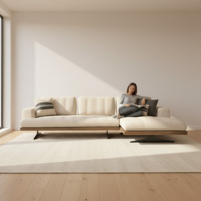 Weiß Luxus Ecksofa L-Form Wohnzimmer Modern Sofa Relax Designer Einrichtung