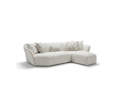 Designer Sofa Couch Weiß Einrichtung Wohnzimmer Ecksofa L-Form Polstermöbel
