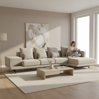 Luxus Möbel Modern Garnitur Ecksofa L-Form Designer Einrichtung Polstermöbel