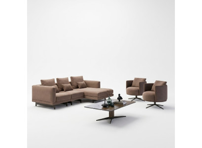 Sofagarnitur Luxus Möbel Sofa L-Form 2x Sessel Polstermöbel Neu Couchtisch