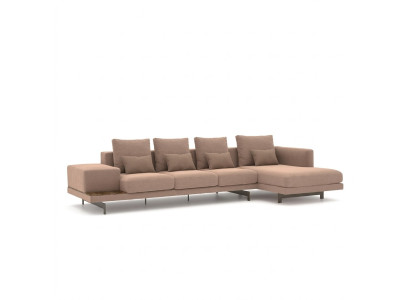 Luxus Beige Ecksofa L-Form Polstermöbel Wohnzimmer Designer Einrichtung