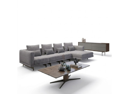 Luxus Ecksofa L-Form Wohnzimmer Designer Eck Garnitur Neu Komplett Couchtisch