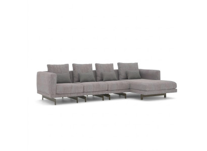 Ecksofa L-Form Relax Wohnzimmer Grau Eck Garnitur Polstersofa Möbel