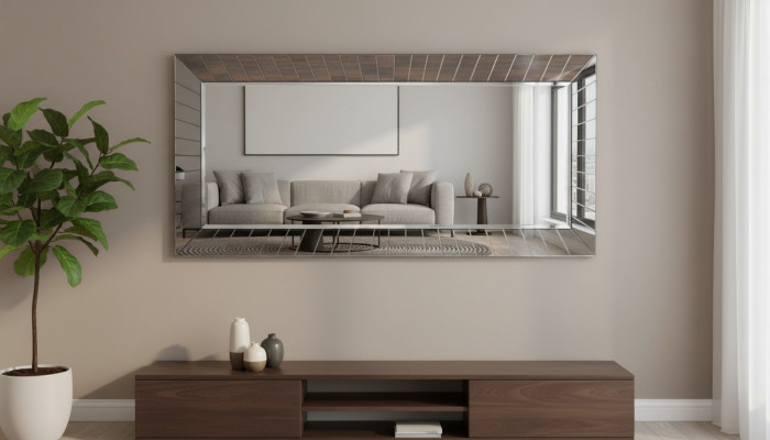 Luxus Modern Spiegel Designer Wandspiegel Neu Möbel Wohnzimmer Einrichtung