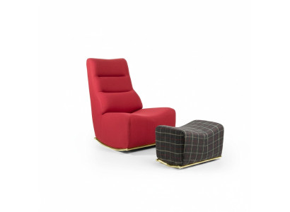 Wohnzimmer Set 2tlg Sessel mit Hocker Sitzmöbel Modern Einrichtung