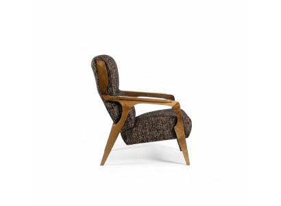Luxus Sessel Sitzer Wohnzimmer Sitz Stoff Polyester Stil Modern Design Neu