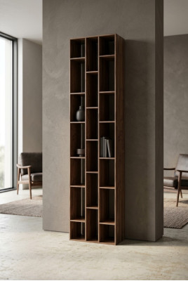 Bücherregal Bücherschrank Regal Wohnzimmer Design Holz Braun Neu