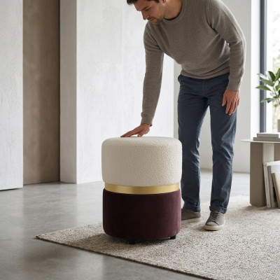 Design Hocker Wohnzimmer Modern Einrichtung Luxus Polstermöbel Neu